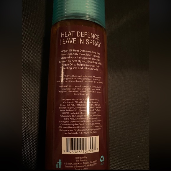 Elite Essentials Argan Oil Heat Defence Leave in Spray - Picture 3 of 4